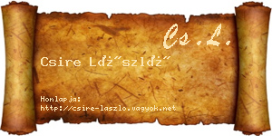 Csire László névjegykártya