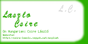laszlo csire business card