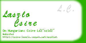 laszlo csire business card